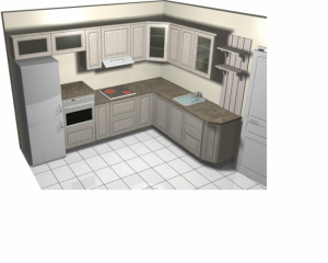 Как распланировать прямоугольную кухню 10 кв м?