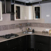 Дизайн угловой кухни 11 кв.м с 3d-эффектом в однокомнатной квартире (7 фото)