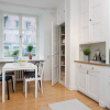 Дизайн прямой белой кухни в скандинавском стиле (5 фото)