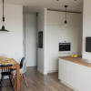 Дизайн кухни-гостиной в скандинавском стиле в однокомнатной квартире 45 кв.м.