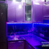 Самостоятельный ремонт кухни 8 кв.м и сборка гарнитура фиолетового цвета