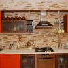 24 идеи отделки стен на кухне декоративным камнем и обоями