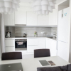 Стильная белая кухня 12 кв м в квартире-студии 45 кв