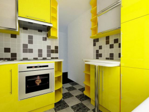 Дизайн, планировка и ход ремонта желтой кухни 6 кв.м (15 фото)