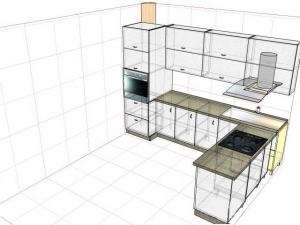 Дизайн угловой белой кухни объединенной с балконом (9 фото)