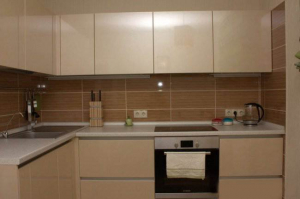 Дизайн угловой кухни 9 кв.м в стиле минимализм (7 фото)