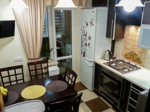 Контрастная кухня 8 кв.м. в современном стиле (12 фото)