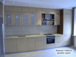 Современная прямая кухня под дерево за 8400$ длиной 4,2 метра