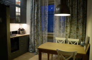 Уютная серая кухня 10 кв.м. в "сталинке", Икеа Метод