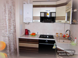 Кухня "DaVita-мебель" в Томске (17 фото+цена) с газовой колонкой