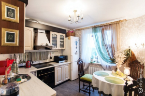 Интересный дизайн кухни 9 кв.м в стиле шебби шик