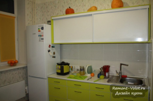 Зеленая кухня 8 кв м без плиты, сделанная самостоятельно