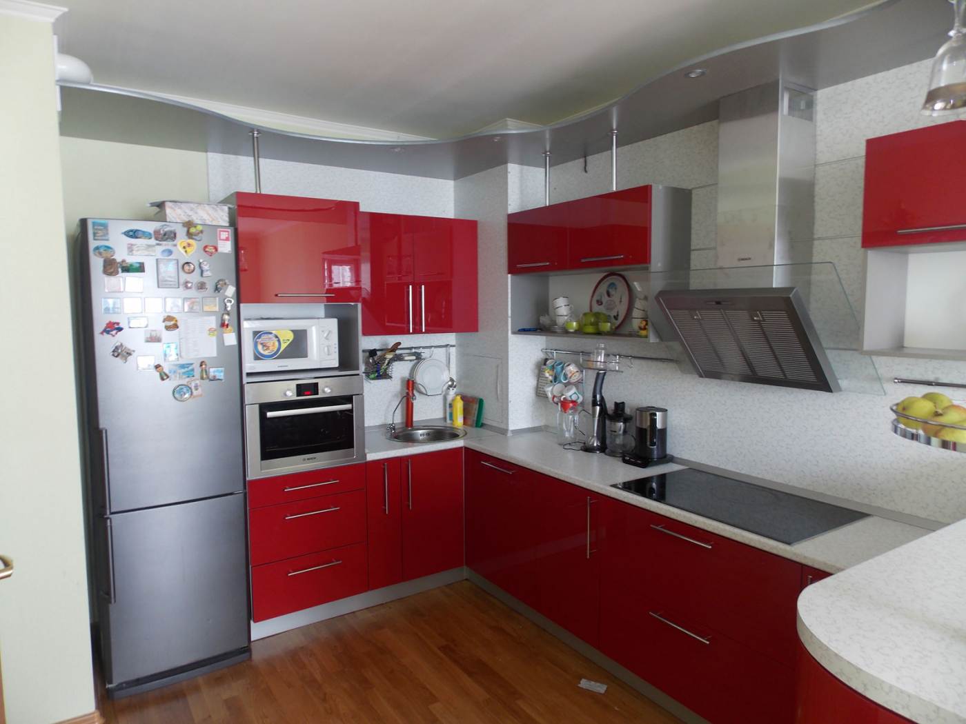 Черно-красная кухня, фото дизайна интерьера - Интернет-журнал Inhomes