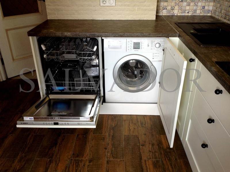 Преимущества размещения стиральной машины на кухне