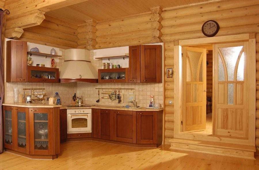 Дизайн деревянного дома. Фото внутри