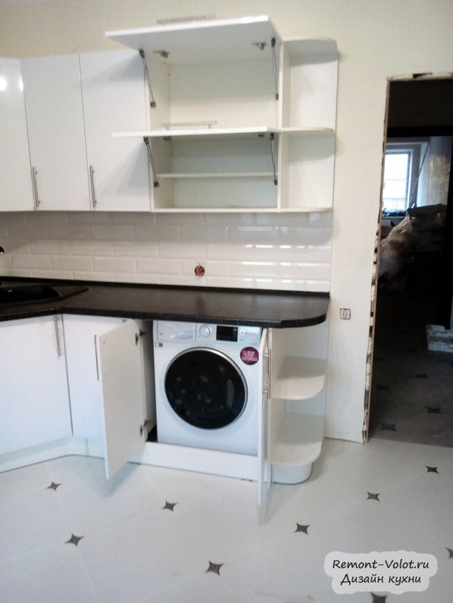 Стиральная машина на кухне в хрущевке - 69 фото
