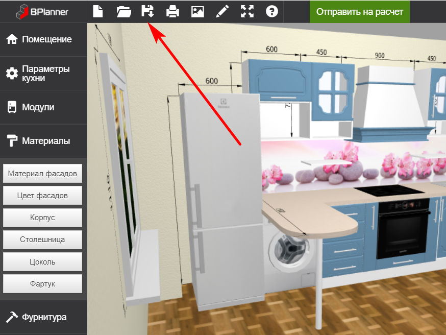 3D конструктор кухни онлайн в Санкт-Петербурге