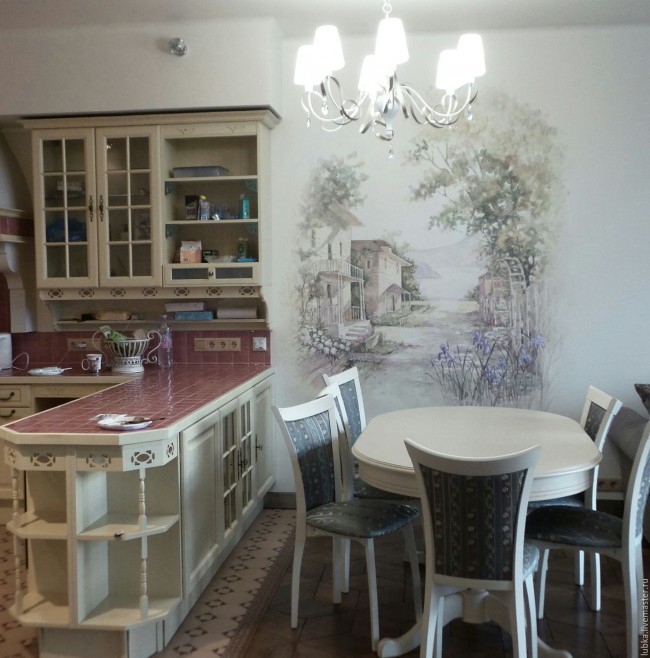 Фреска на кухне (40 фото): реальные интерьеры + цены