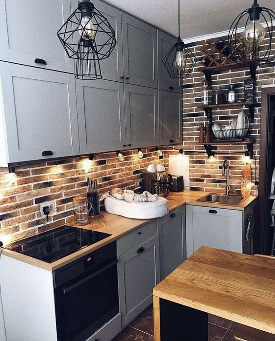Современный лофт-дизайн на кухне: открытые пространства в кухне-студии, варианты интерьера и декора