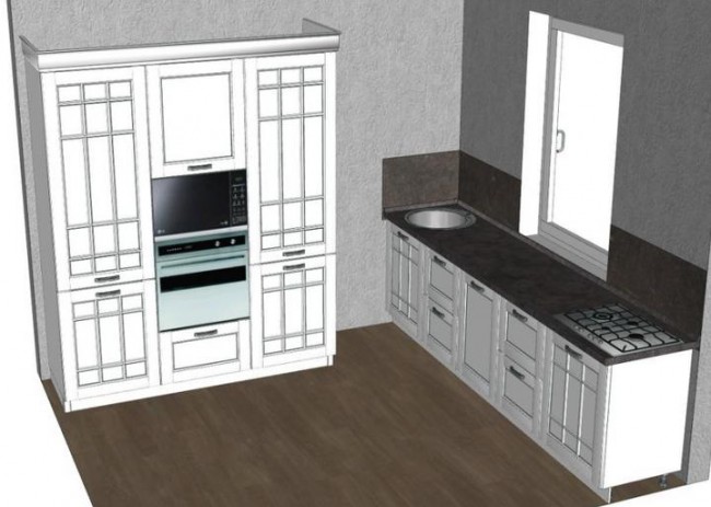 дизайн-проект кухни-гостиной