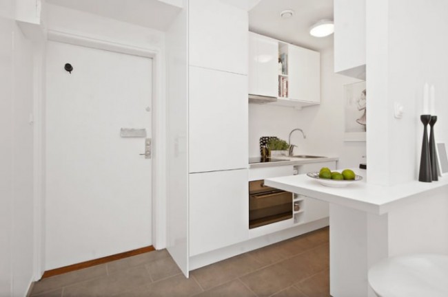 Кухня в прихожей: правила и планировка кухни в коридоре (52 фото)